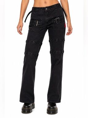 TRIPP Vintage Y2K Bondage Semi Flare Zip Pants